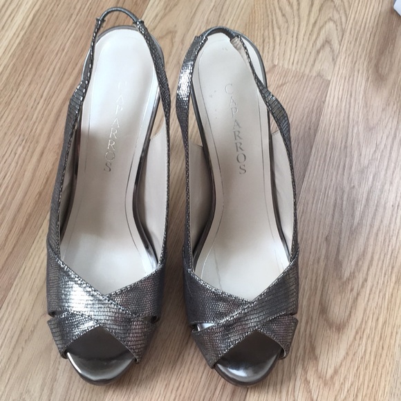 Like new! Caparros peep toe platform high heels 9B - Picture 5 of 10
